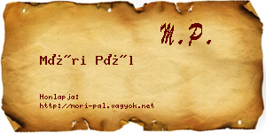 Móri Pál névjegykártya